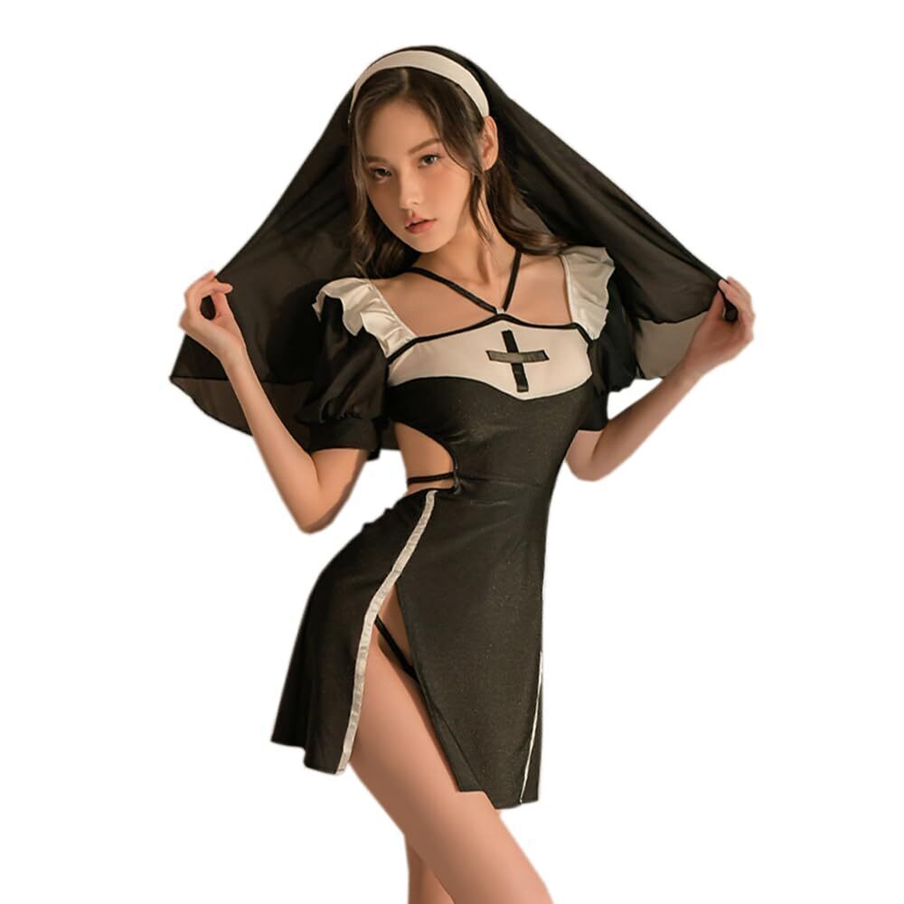 6825 sexy nun lingerie costume outfit Cosplay Dress Anime Devil Naughty